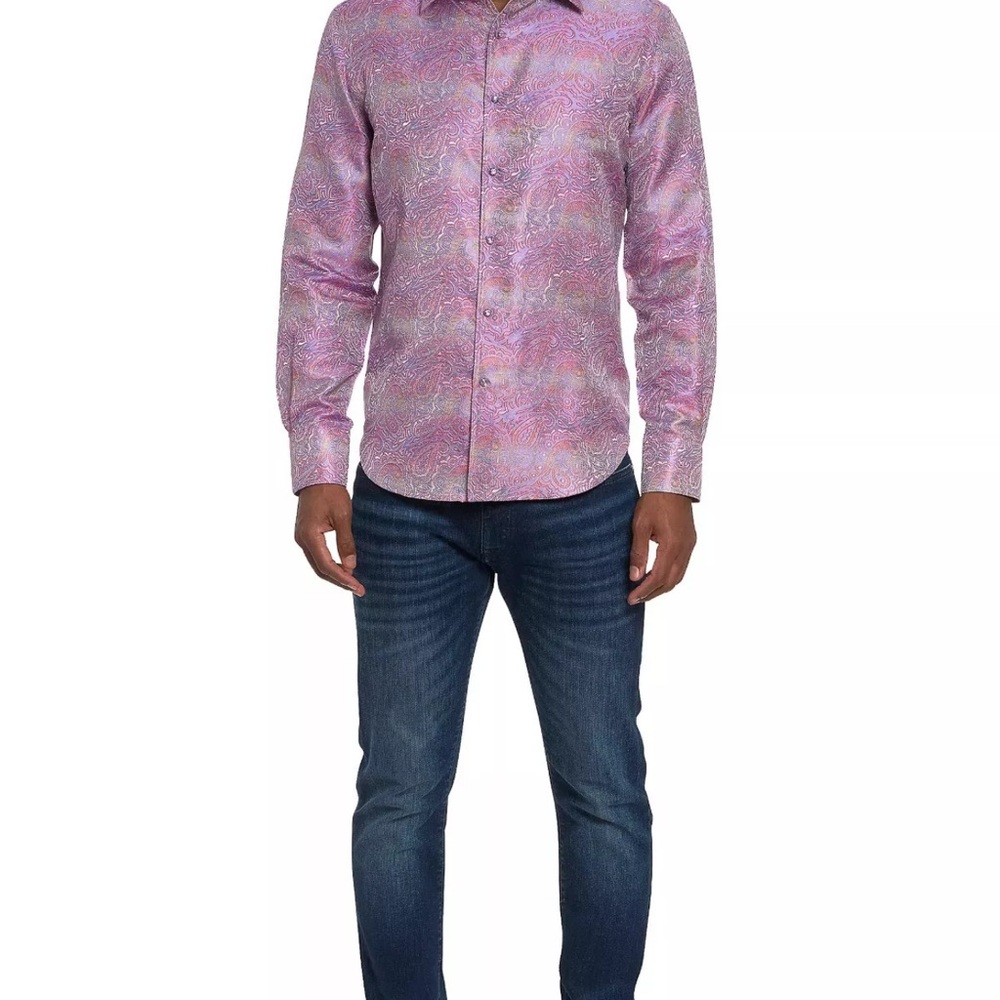 Robert Graham Pink Paisley Dress Shirt